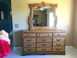 Oakwood Interiors Acanthus King Dresser Mirror Carved Red Oak Excellent Usa Ebay Dresser With Mirror Interior Furniture Red Oak