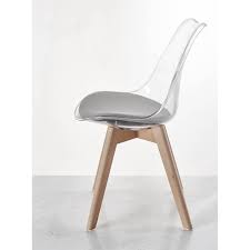 Vente de chaise transparente en plexi (fumé. Mobilier Deco