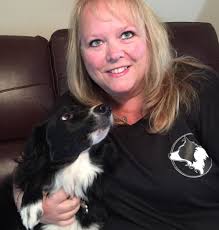 Video of man petting border collie with voiceover