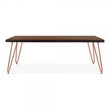 Rated 4.5 out of 5 stars. Copper 122cm Hairpin Rectangular Coffee Table With Solid Elm Wood Cult Uk