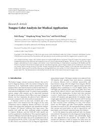 pdf tongue color analysis for medical application