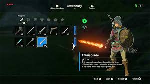 If you hold it you'll start to aim and. Flameblade The Legend Of Zelda Breath Of The Wild Wiki Guide Ign