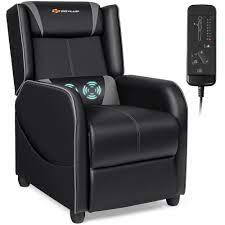 Browse power recliners in various colors, materials and styles. Goplus Massage Gaming Recliner Chair Single Living Room Sofa Home Overstock 31939261