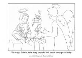 The really big book of bible story coloring pages an angel visits mary. Nativity Colouring Pages