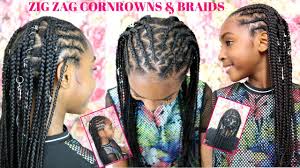Crimped hairstyles became popular in the '90s with once all of your hair is in braids, take your straighteners and clamp each braid from the roots to the ends of your hair. Kids Natural Hairstyles Zig Zag Braided Cornrows Tutorial Youtube