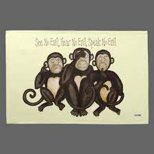 Three Wise Monkeys Kitchen Towel Zazzle Com Three Wise Monkeys Wise Monkeys Monkey