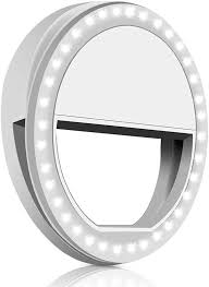 Amazon Com Whellen Selfie Ring Light With 36 Led For Phone Tablet Ipad Camera Ul Certified Portable Clip On Fill Round Shape Light White