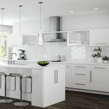 Hampton Bay Designer Series Edgeley Assembled 33x36x12 In Wall Kitchen Cabinet In White White Modern Kitchen Kitchen Decor Inspiration Modern Kitchen Cabinets