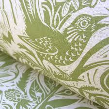 A thick one will even keep out draughts in winter, and a sheer net curtain will diffuse the daylight coming through the window. Mark Hearld Squirrel And Sunflower Olive Green Tinsmiths