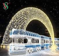 LED 2D 3D Snowman Arch Motif Light for Christmas Decoration