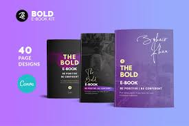 Canva Bold Ebook Kit In 2020 Ebook Template Ebook Template Design Social Media Template