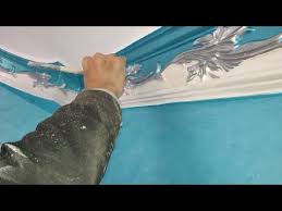 great decoration for gypsum works using metallic paint youtube painting metallic paint decor