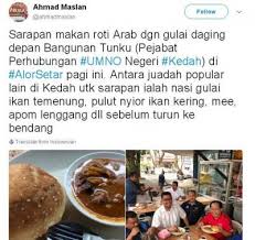 Sabtu, mac 6, 2021 di alor setar cuaca akan menjadi seperti ini: Ahmad Maslan Sarapan Makan Roti Arab Dengan