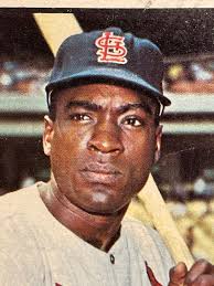 Tarjeta de béisbol vintage de Bill White, Cardenales de San Luis, 1965