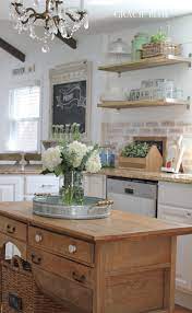 Spring Home Tour White Kitchen Reveal Kitchen Island Decor Vintage Farmhouse Kitchen Chic Kitchen