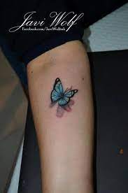 Javi Wolf Tattoo 3d Butterfly On Arm Blue Wolf Tattoo Tattoos Butterfly Tattoo On Shoulder