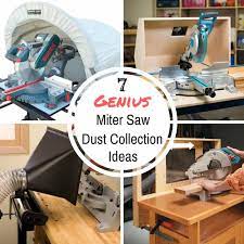 The fence uses a guide and stop and the cabinets have tons of storage. 7 Genius Ways To Improve Miter Saw Dust Collection The Handyman S Daughter