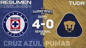 Cruz azul sigue como líder del torneo con. Resumen Y Goles Cruz Azul 4 0 Pumas Semifinal Ida Guard1anes 2020 Liga Bbva Mx Tudn Youtube