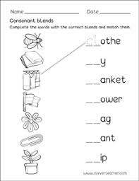 Blend spelling list for bl. Free Consonant Blends With L Worksheets For Preschool Children