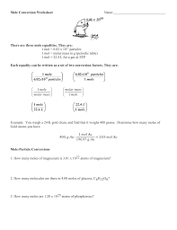 What is the mass of 1 mole (molar mass) of: Ch U6 A1 Number Mass Mole Worksheet