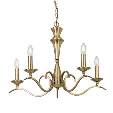 Hanging light fittings and light fixtures including chandeliers that are ideal for lighting high ceilings. Coralline 5 Light Antique Brass Chandelier Lightbox