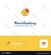 creative pie chart logo design flat color logo