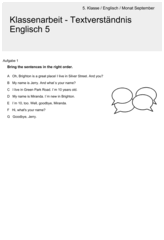 We have a convenient order form, which you can complete within minutes and pay for the order via a englisch essay musterloesung secure payment system. Klassenarbeit Zu Textverstandnis Englisch 5 Klassenarbeiten Englisch Erste Klasse