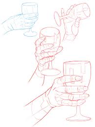 Hand Holding Glass Drawing Reference And Sketches For Artists Male waiter holding champagne glass serving. hand holding glass drawing reference