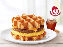 new belgian waffle breakfast sandwich