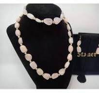 Morganite Jewelry Set Necklace Bracelet & Earrings Set Pink Peach Stones Stauer | eBay