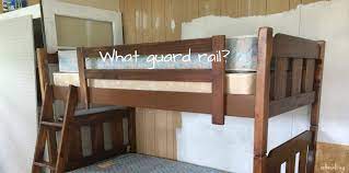 Many bunk beds have a rail on the side of the upper bed. Updated Painted Bunk Beds Refresh Living