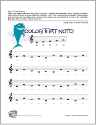 Our modern clefs still bear some resemblance to the letters g and f, which can be a helpful tool for students for remembering those landmark notes. Color That Note Free Note Name Worksheet Treble Clef C Position Digital Print