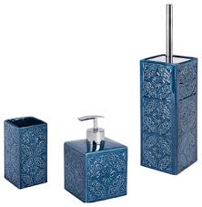 Check spelling or type a new query. Cordoba 3 Piece Bathroom Accessories Set Mediterranean Bathroom Accessory Sets By Wenko Houzz Uk