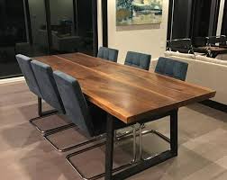 Sleerway kitchen dining table set for 4 people, thickened tempered glass desktop kitchen table and 4 leather chairs with cushion, modern dining room sets for small space, 5 pieces. Two Arms Hanger White Tiara Etsy In 2021 Live Edge Dining Table Living Table Live Edge Walnut Dining Table