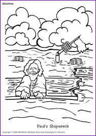 Our bible coloring pages are for homeschool or sunday school use only. Coloring Paul S Shipwreck Kids Korner Biblewise