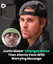 Fans are praying for him 💔 Full story via 🔗 in comments. 👇 Justin Bieber  'Changes Name' Then Alarms Fans With Worrying Message