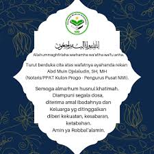 Check spelling or type a new query. Notaris Muslim Indonesia Ø¥ Ù† Ø§ Ù„ Ù„ Ù‡ Ùˆ Ø¥ Ù† Ø§ Ø¥ Ù„ ÙŠ Ù‡ Ø± Ø§Ø¬ Ø¹ ÙˆÙ† Innalillahi Wa Inna Ilaihi Rooji Uun Allahummaghfirlaha Warhamha Wa Afiha Wa Fu Anha Atas Nama Keluarga Besar Notaris Muslim Indonesia Nmi Turut Berduka Cita Yang Sedalam Dalamnya