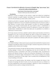 PDF) Procesi i formësimit të ndërtesës së muzeut në Shqipëri: Nga "para  muzeu" deri në fund të Luftës së Dytë Botërore