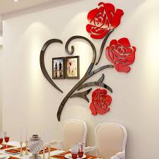Bedroom wall decorations bedroom decor. New Red Rose Photo Wall 3d Acrylic Stereo Wall Stickers Modern Living Room Bedroom Wall Decoration Creative Diy Painting Sticker Wall Stickers Aliexpress