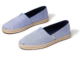Toms Womens Blue Embroidered Hearts Rope Sole Espadrilles In 2020 Women S Espadrilles Espadrilles Slip On Espadrilles