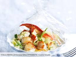 Papillote De Homard Et Saint Jacques Au Champagne Recettes Recette Homard Recette Recettes De Cuisine