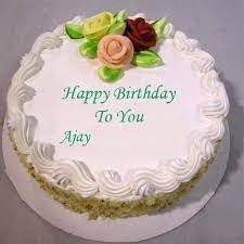 Happy Birthday Ajay Cake Birthday Cake For Brother Happy Birthday Cakes Happy Birthday Cake Pictures