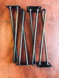 Rebar Twist Hairpin Legs Set Of 4 Free Shipping Etsy Metal Table Legs Coffee Table Legs Metal Diy Table Legs