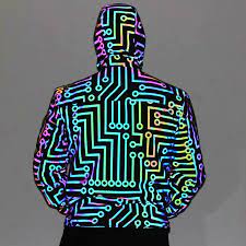 Мужская голографическая Светоотражающая куртка унисекс, светоотражающая  легкая Повседневная Верхняя одежда размером 4XL | AliExpress