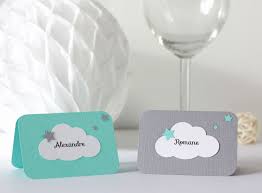 10 Marque Places Nuage Et Etoiles Pour Bapteme Anniversaire Coloris Gris Et Vert Cuisine Et Service De Tabl Bapteme Idee Deco Bapteme Deco Table Bapteme