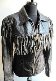 Black Leather Fringe Jacket For Women By Branded Garments Size Etsy Black Leather Fringe Jacket Fringe Leather Jacket Jackets For Women