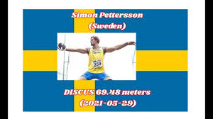 Världstrean simon pettersson slutade på en tredje plats efter att ha kastat 67,39 som bäst. Simon Pettersson Sweden Discus 69 48 Meters 2021 05 29 Youtube