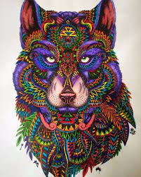 Wolves coloring book for adults: Pin By Pandora Mcgee On Wolves Coloring Book Art Animals Artwork Colored Pencil Coloring Book