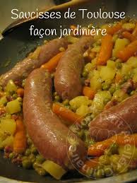 Saucisses De Toulouse Facon Jardiniere Recettes De Cuisine Plats Cuisines Cuisine