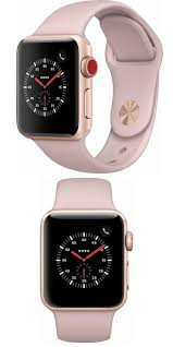 Smart Watches 178893 Apple Watch Series 3 38mm Gold Aluminum Pink Sand Sport Gps Cellular Mqjq2ll A Buy Apple Watch Series 3 Apple Watch Series Apple Watch